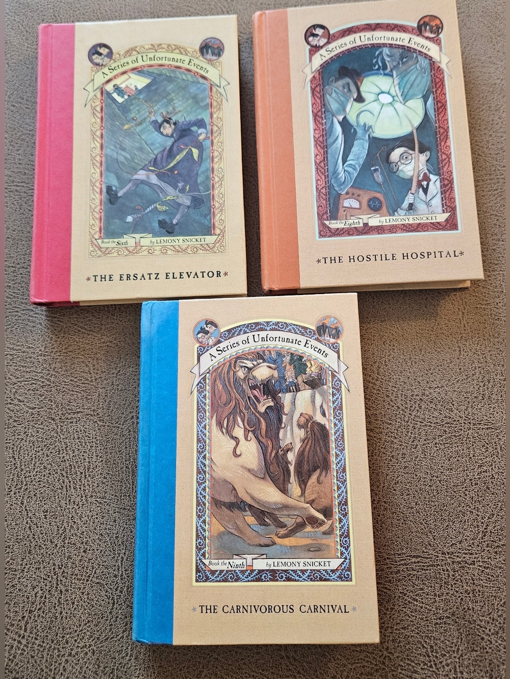 Lemony Snicket A Series of Unfortunate Events Hardcover Lot Of 3 Books 6, 8, 9